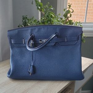 Top Grain Leather Birkin Inspired Handbag